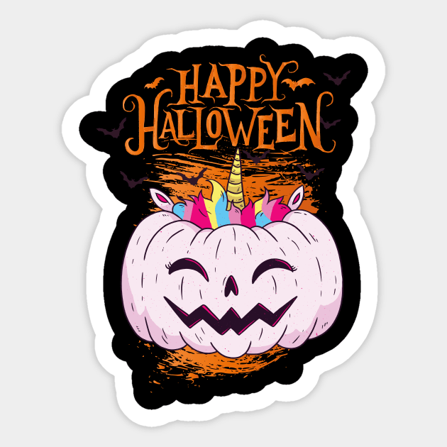 Halloween Happy Halloween Funny Unicorn Costume Sticker by Pummli